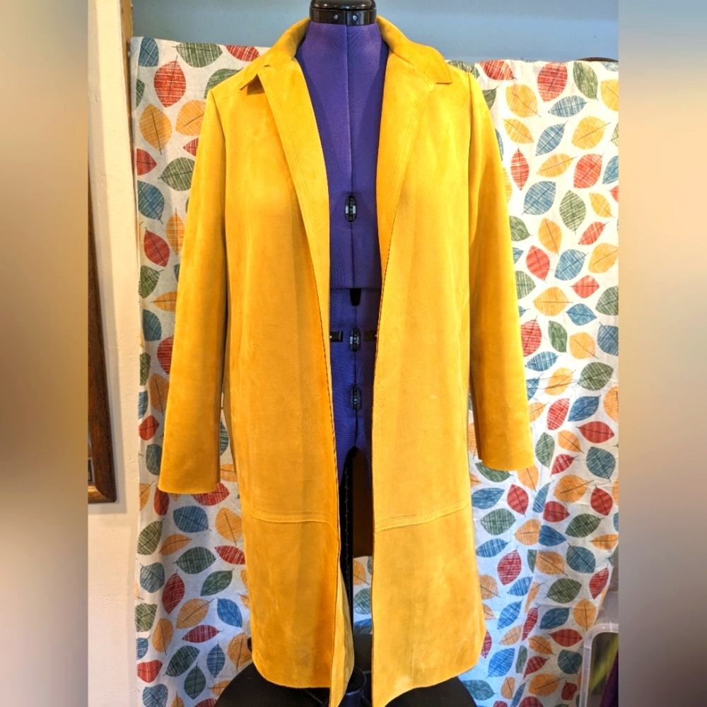 Philosophy Mustard Yellow Leather Jacket
